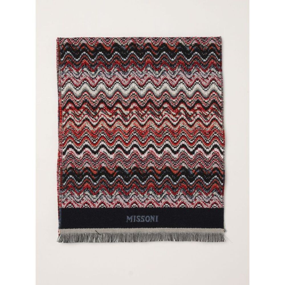 Missoni Men Multicolour Abstract Pattern Pure Virgin Wool Scarf Missoni